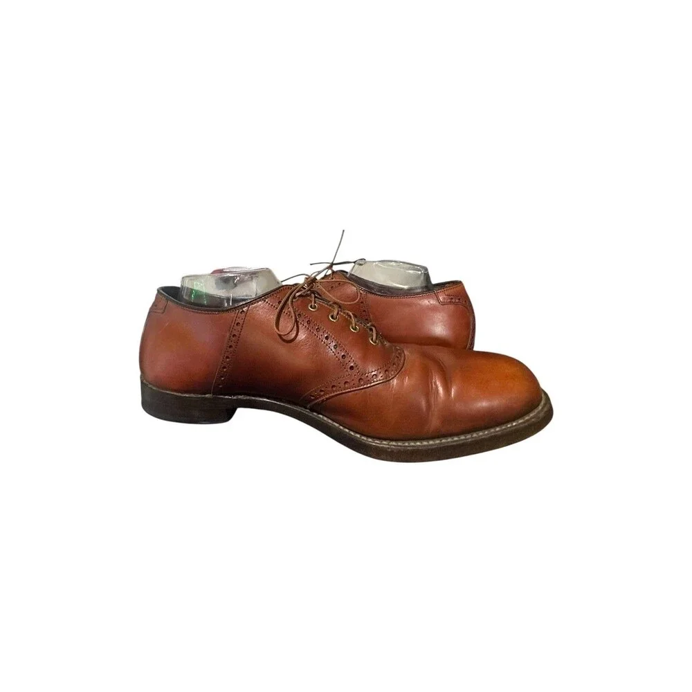 Vintage Daniel Forbes Brown Leather Derby Dress Shoes Mens Sz 11 Flexible USA
